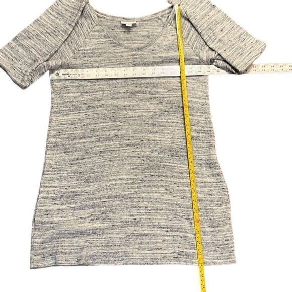 Pure Jill womens tunic Size XS blue white mix‎ tunic pockets V-neck 100% cotton - Picture 5 of 8